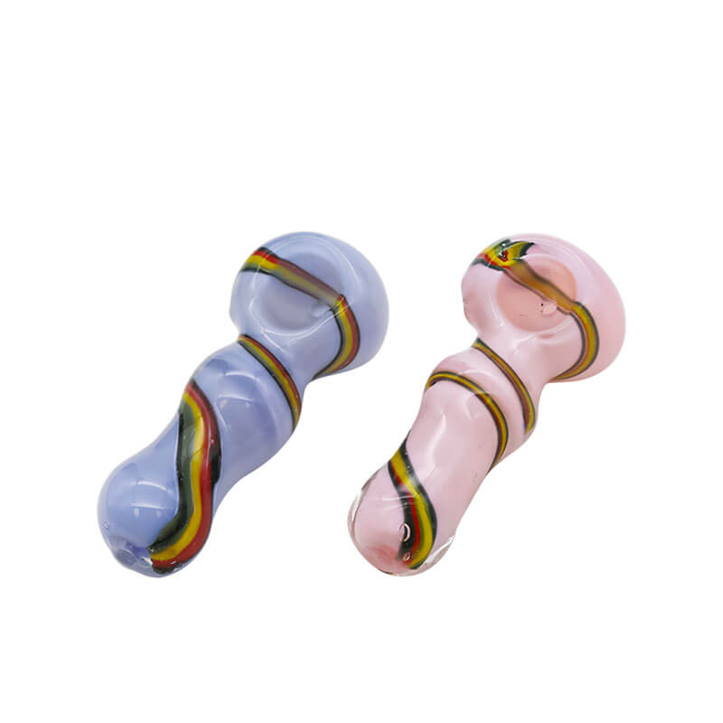 Slyme Rasta Swirl Handpipe (SB-2240) | 3.5 inch product image