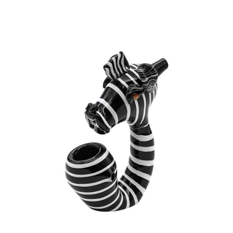 Zebra Sherlock Handpipe (SB-1788) | 5 inch product image