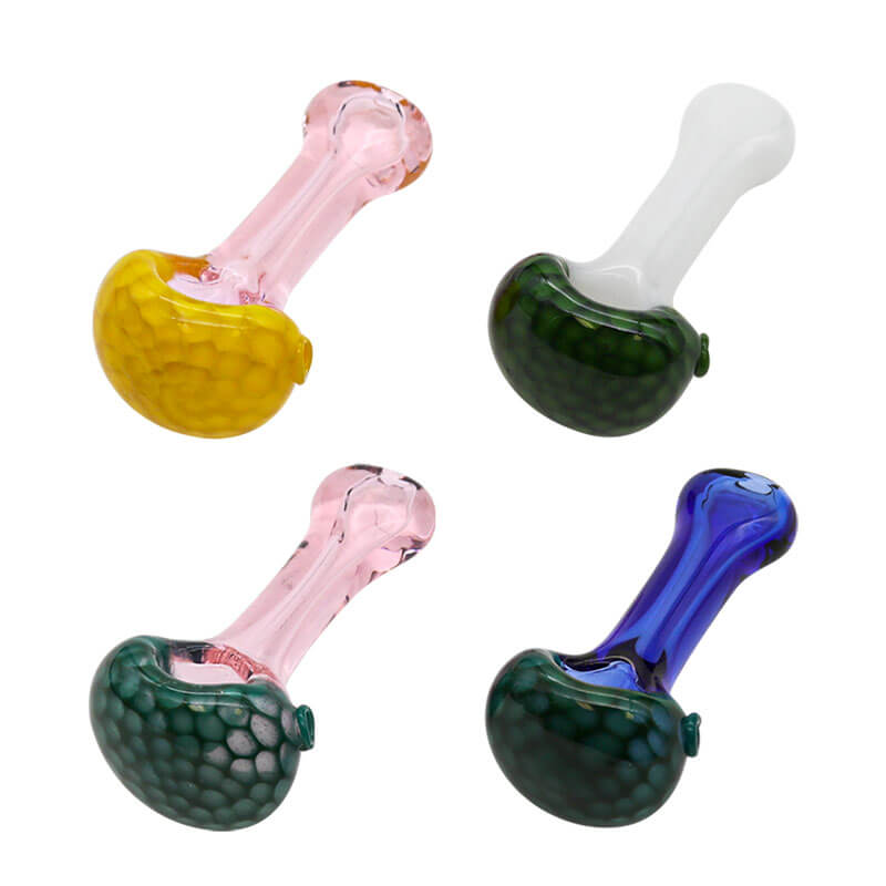 Frit Honeycomb Head with Flat Tip Handpipe (SB-2456) | 3.5 inch | Assorted Colors product image