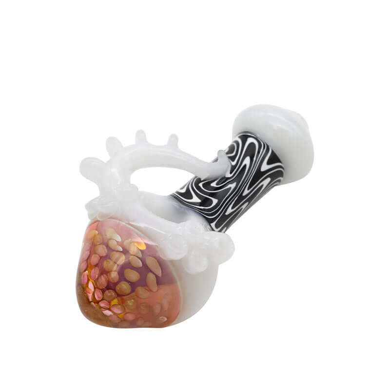 Honeycomb Head with Horn and Reverse Artwork Handpipe (SB-3265/SB-214) | 5 inch product image