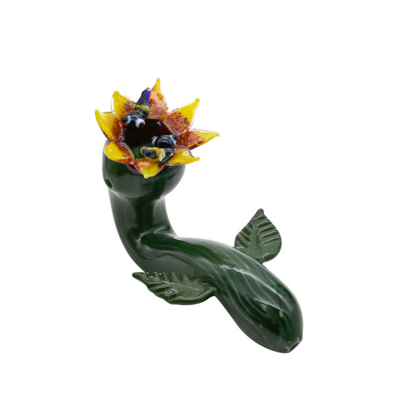 Sunflower with Bees Sherlock Handpipe (SB-3156) | 5 inch product image