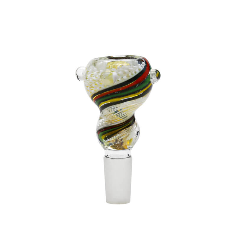 Fancy Double Ball with Rasta Swirl Bowl (SB-796) | 14mm | Male product image