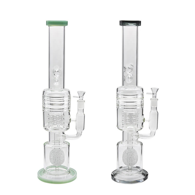 Pineapple Diamond Perc Heavy Recycler Waterpipe (DSJ-002) | 19 inch | Assorted Colors product image