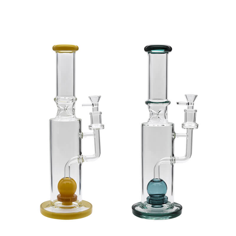 Ball Perc Ice Pinched Straight Waterpipe (DSJ-0080) | 13 inch | Assorted Colors product image