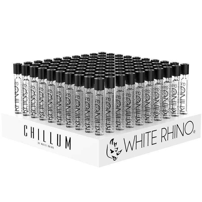 White Rhino Chillum with Silicone Cap (WRG1001) | 100 Count Display product image