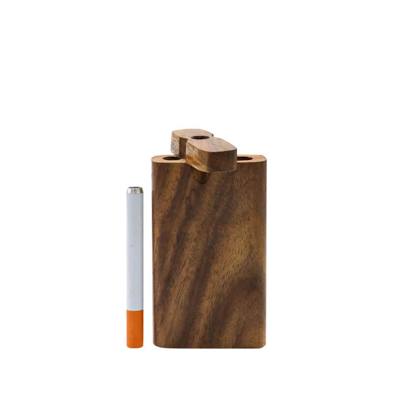 Wooden Dugout with Twist Top and Metal Taster (SB-21) | 4 inch | Sapele Wood product image