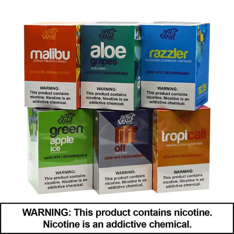 HITT ACE Rechargeable Disposable | 5% Nicotine | 5000 Puffs | 10 Count Display product image