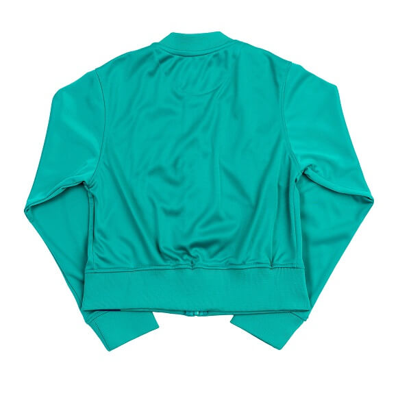 RUNTZ Drip Scripts Womens Cropped Track Jacket | Jade (321-33698-JAD) (MSRP $70) - image 2 of 3