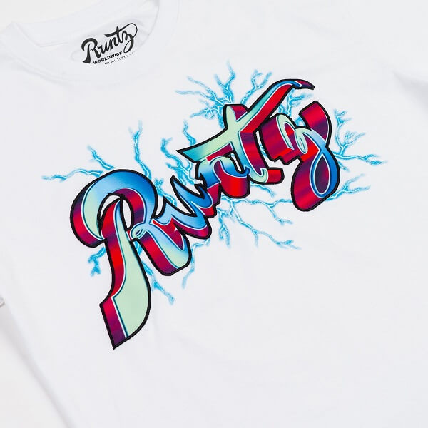 RUNTZ Broken Scripts Tee | White (321-40235-WHT) (MSRP $40) - image 3 of 3
