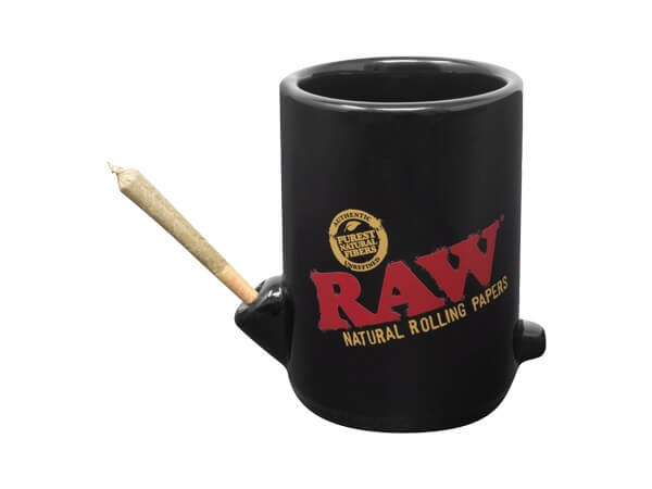 RAW Wake & Bake Ceramic Mug with Joint Holder | Black - image 2 of 2