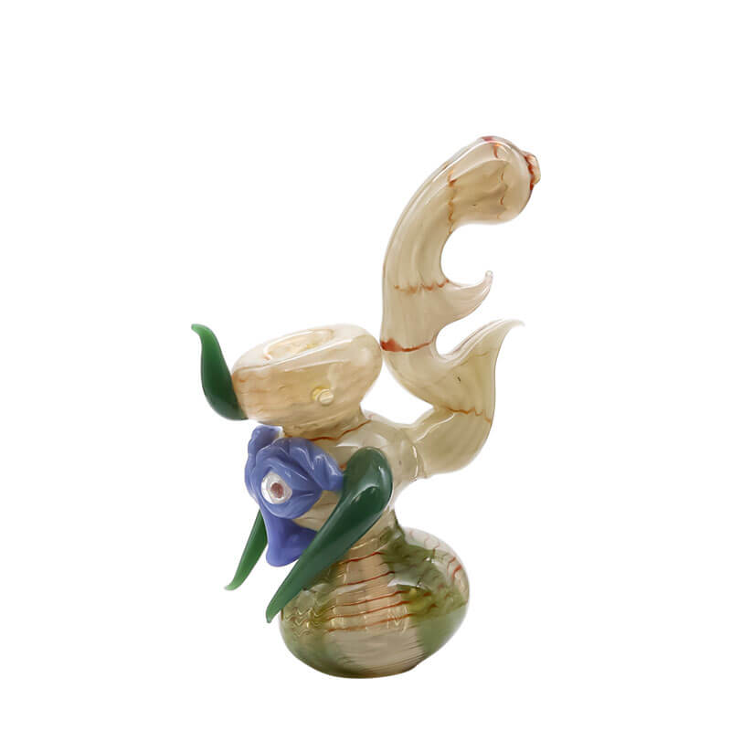 Horned Devil Ball Base Bubbler Handpipe (SHB-022) | 7.5 inch product image