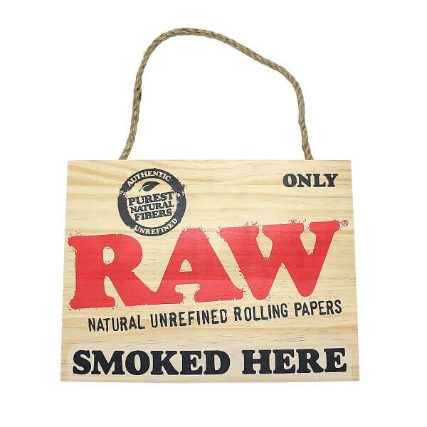 RAW 'Smoked Here' Wooden Sign product image