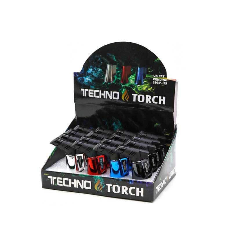 Techno Torch Single Flame Metal Torch (10701) | 16 Count Display product image