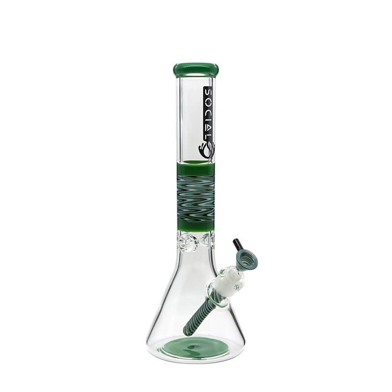 Social Wig Wag 7mm Heavy Beaker Waterpipe (A815) | 16 inch | Assorted Colors - image 4 of 4