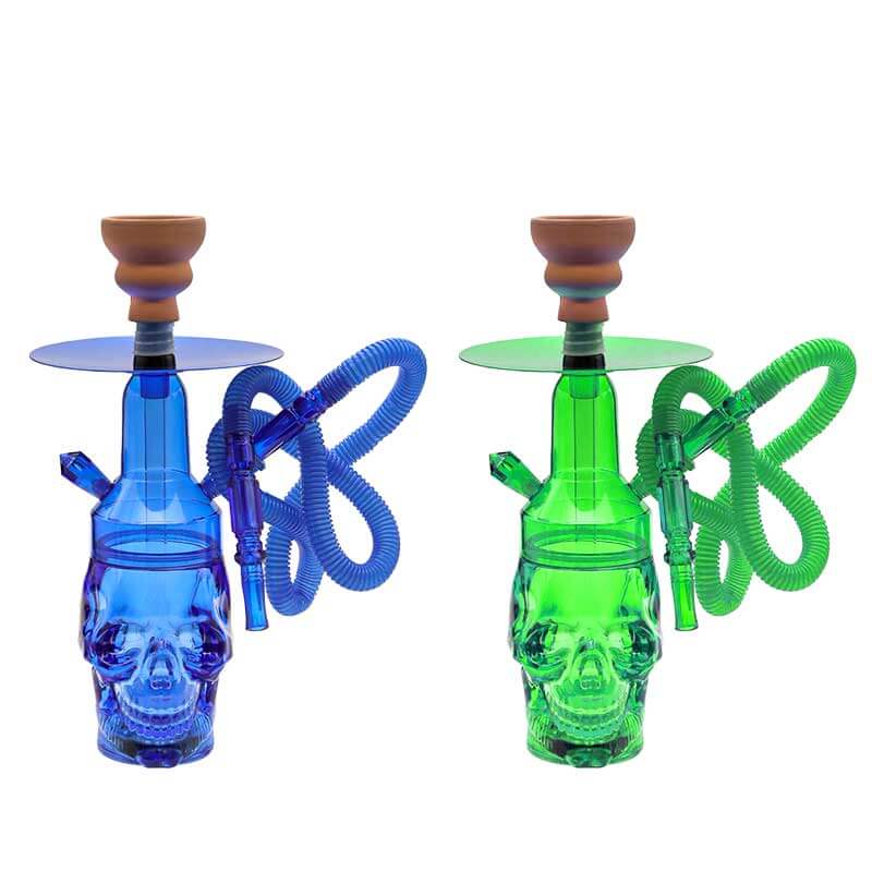 Shisha Buzz Skull Acrylic Hookah (HW6059) | 1 Hose | 12 inch | Assorted Colors product image
