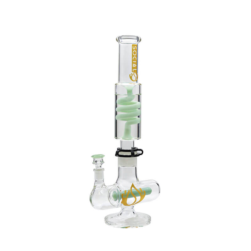 Social TROJAN with Inline and Coil Perc 2 Joint Gel Waterpipe (MK-02) | 16 inch | Assorted Colors - image 5 of 6