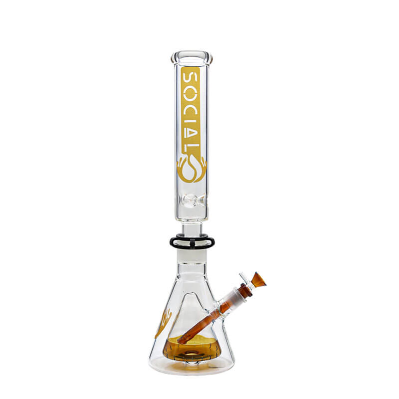 Social HADES with Cone Perc 2 Joint Beaker Waterpipe (MK-03) | 18 inch | Assorted Colors - image 3 of 4
