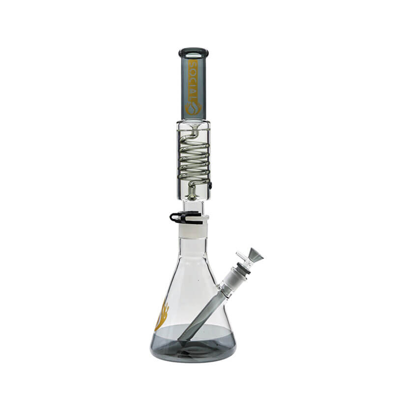 Social PERSIUS with Coil Perc 2 Joint Gel Beaker Waterpipe (MK-06) | 18 inch | Assorted Colors - image 2 of 5