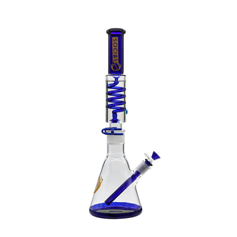 Social PERSIUS with Coil Perc 2 Joint Gel Beaker Waterpipe (MK-06) | 18 inch | Assorted Colors - image 4 of 5