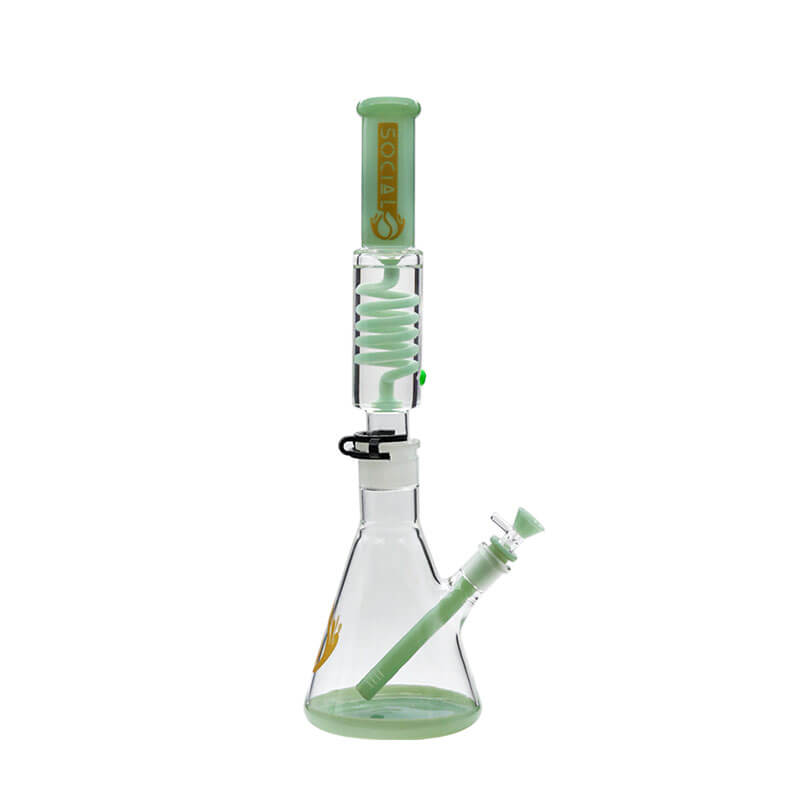 Social PERSIUS with Coil Perc 2 Joint Gel Beaker Waterpipe (MK-06) | 18 inch | Assorted Colors - image 5 of 5