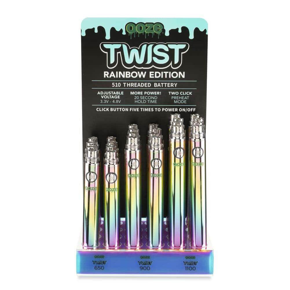 Ooze Twist Rainbow Edition 650/900/1100 mAh Batteries | 24 Count Display product image