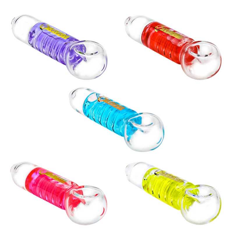 Social Gel Series CHRONOS with Coil Perc Handpipe (CY-001) | 5 inch | Assorted Colors - image 1 of 6