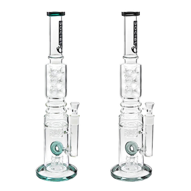 Social CYCLOPS Multi Perc Juicy Waterpipe (A826) | 20 inch | Assorted Colors - image 1 of 3