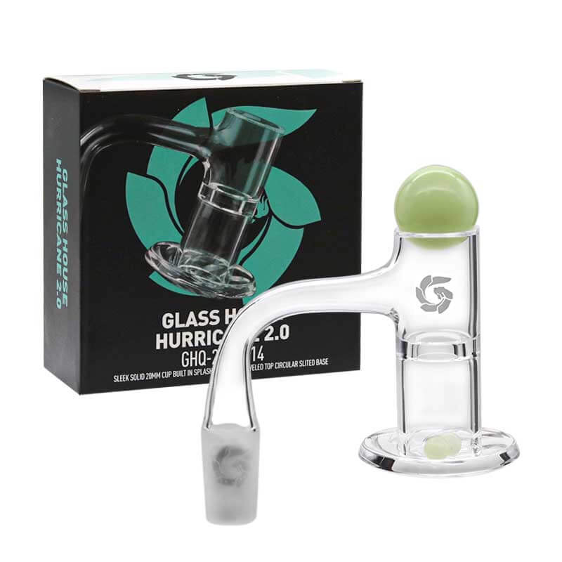 Glass House Hurricane 2.0 Fully Weld Quartz Banger (GHQ-22-90-14) | 14mm | Male product image