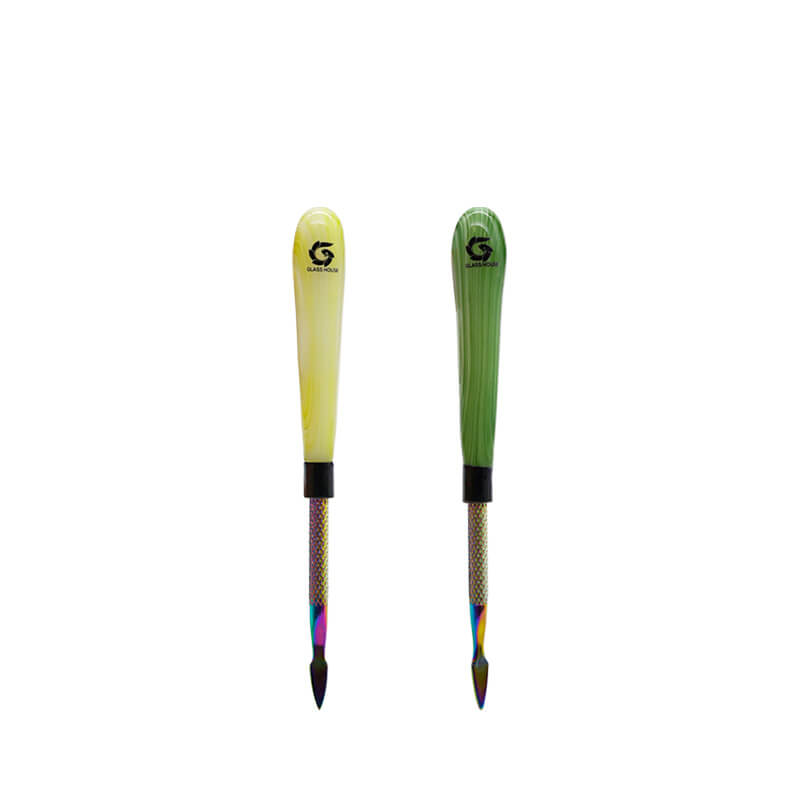 Glass House Marble Cone Rainbow Metal Dab Tool (SGD-005) product image