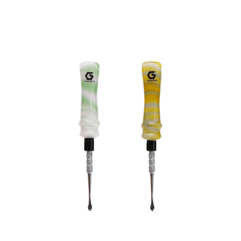 Glass House Marble Handle Metal Dab Tool (SGD-009) product image