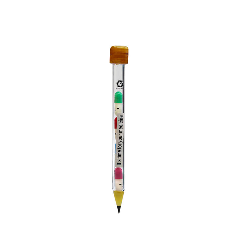 Glass House Pencil with Pills Glass Dabber (GD-82) | 3 Pack product image