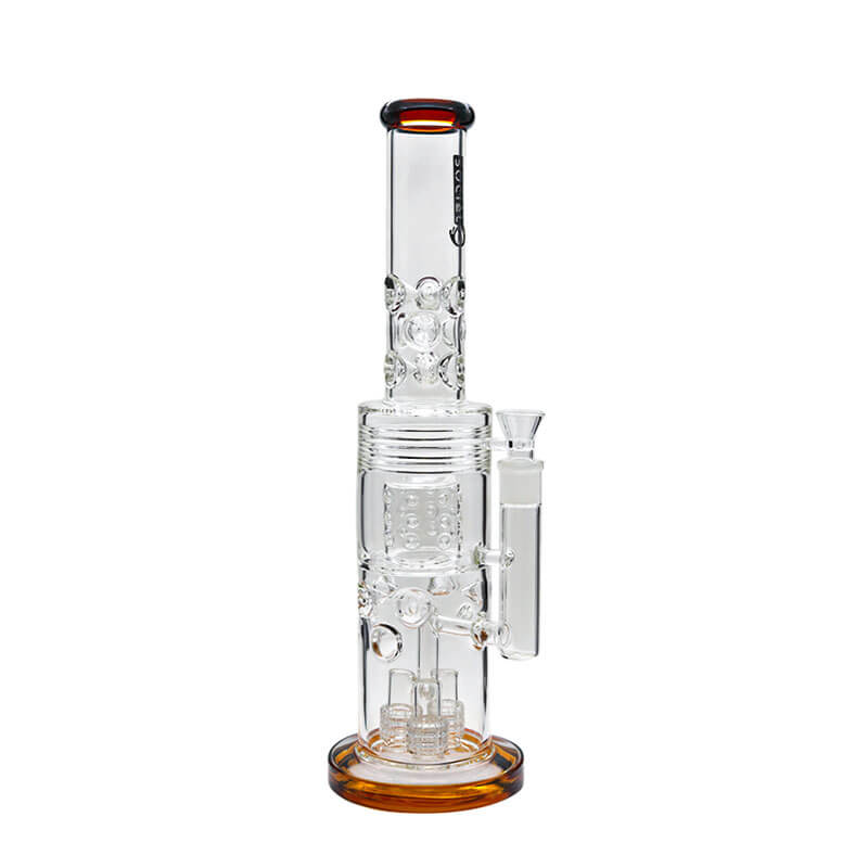 Social CENTAUR Triple Matrix with Barrel Perc Waterpipe (A811) | 18 inch | Assorted Colors - image 2 of 6
