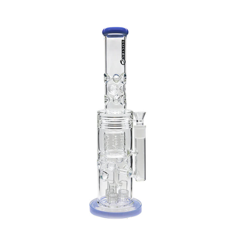 Social CENTAUR Triple Matrix with Barrel Perc Waterpipe (A811) | 18 inch | Assorted Colors - image 6 of 6