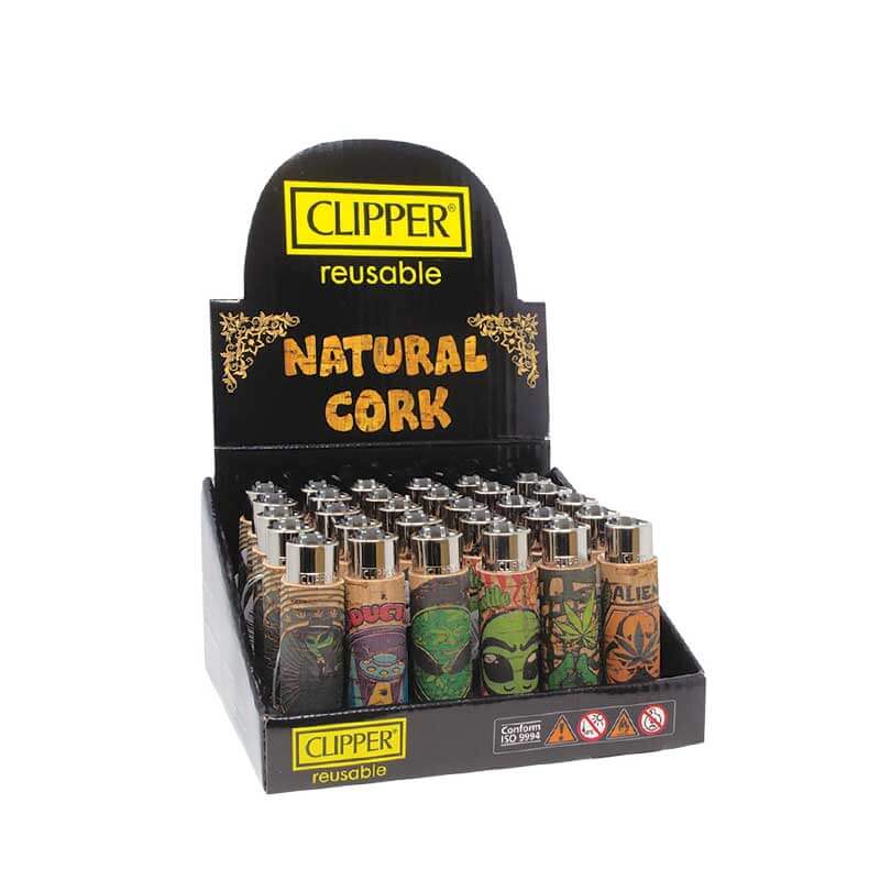 Clipper Natural Cork Lighter | 24 Count Display - image 1 of 2