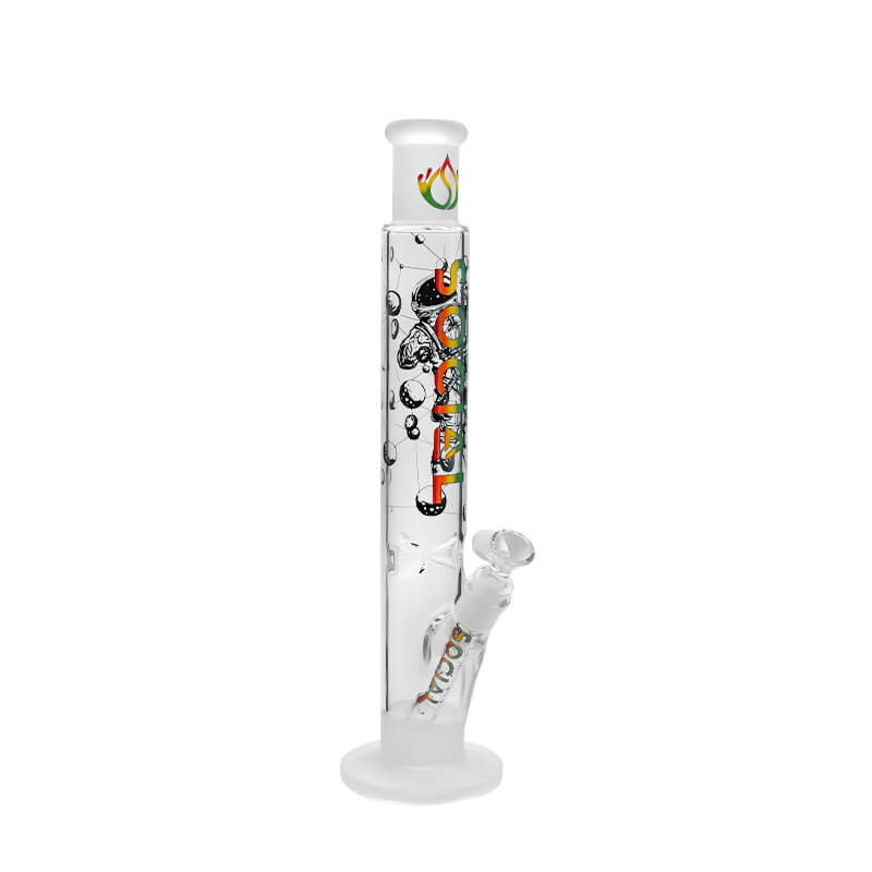 Social SPACE Frosted Printed Straight Waterpipe (A-20) | 15 inch | Assorted Colors - image 5 of 6