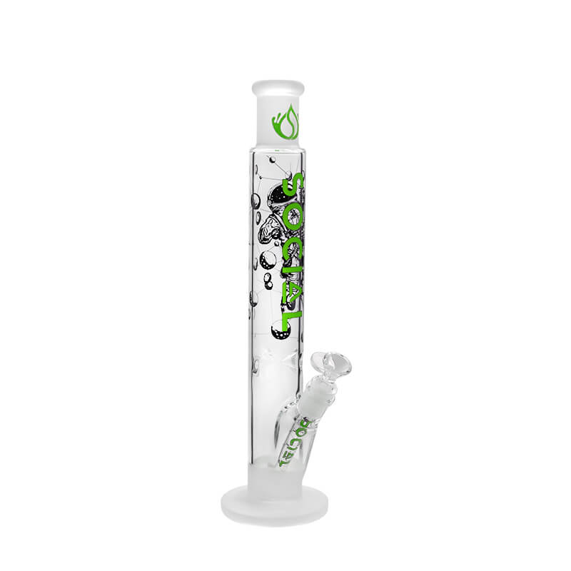 Social SPACE Frosted Printed Straight Waterpipe (A-20) | 15 inch | Assorted Colors - image 6 of 6