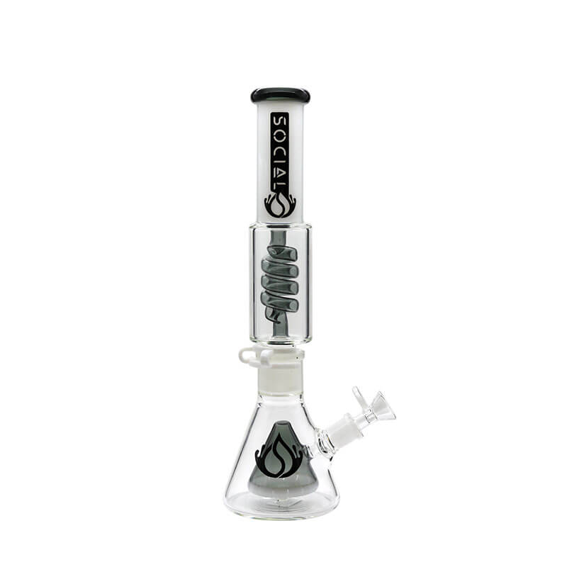 Social NYX Cone with Coil Perc 2 Joint Beaker Waterpipe (A-06/A-07/A-16) | 13 inch | Assorted Colors - image 3 of 4