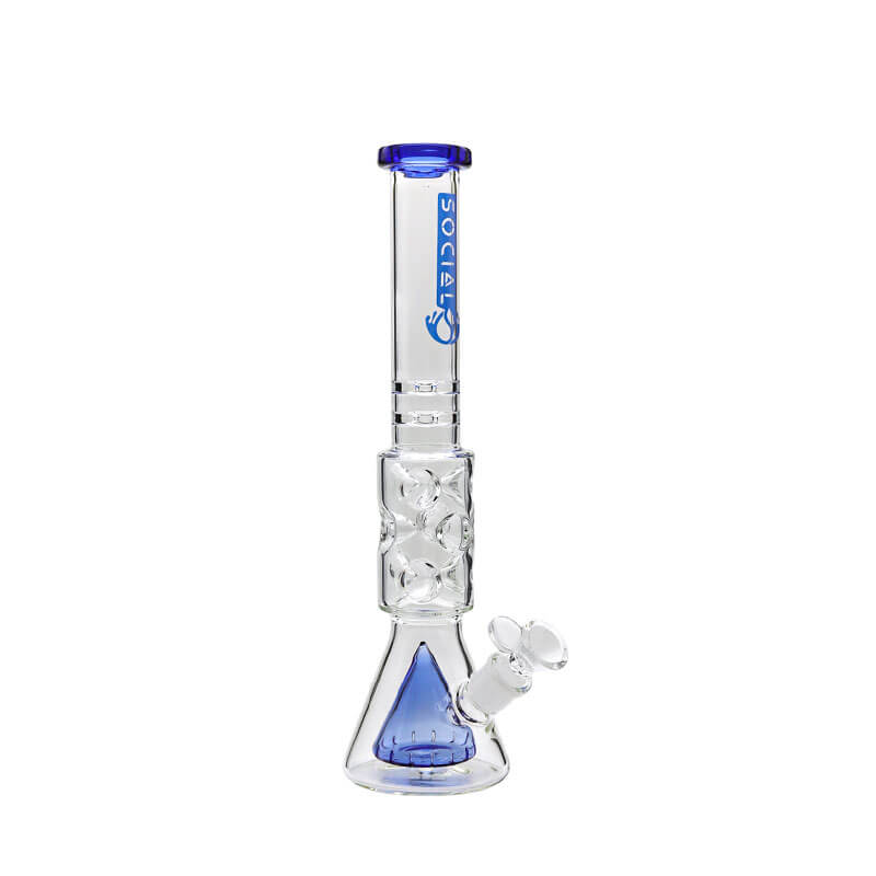 Social THANATOS Cone and Disc Perc Fab Egg Beam Beaker Waterpipe (A-12) | 14 inch | Assorted Colors - image 2 of 5