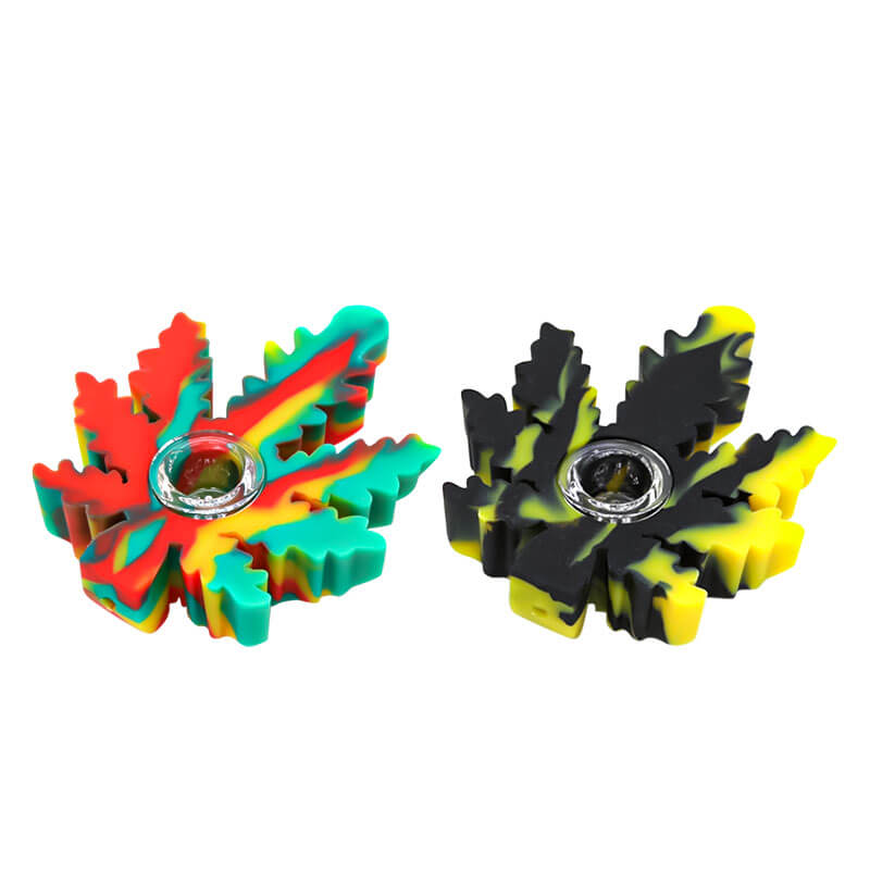 Silicone Leaf Handpipe (H104/SL138) | 4 inch | Assorted Colors product image