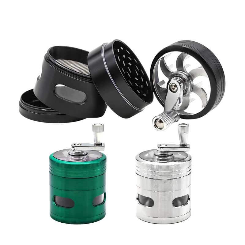 Hipster Window Crank 4 Part Grinder (XHSY53-4) | 53mm | Assorted Colors product image