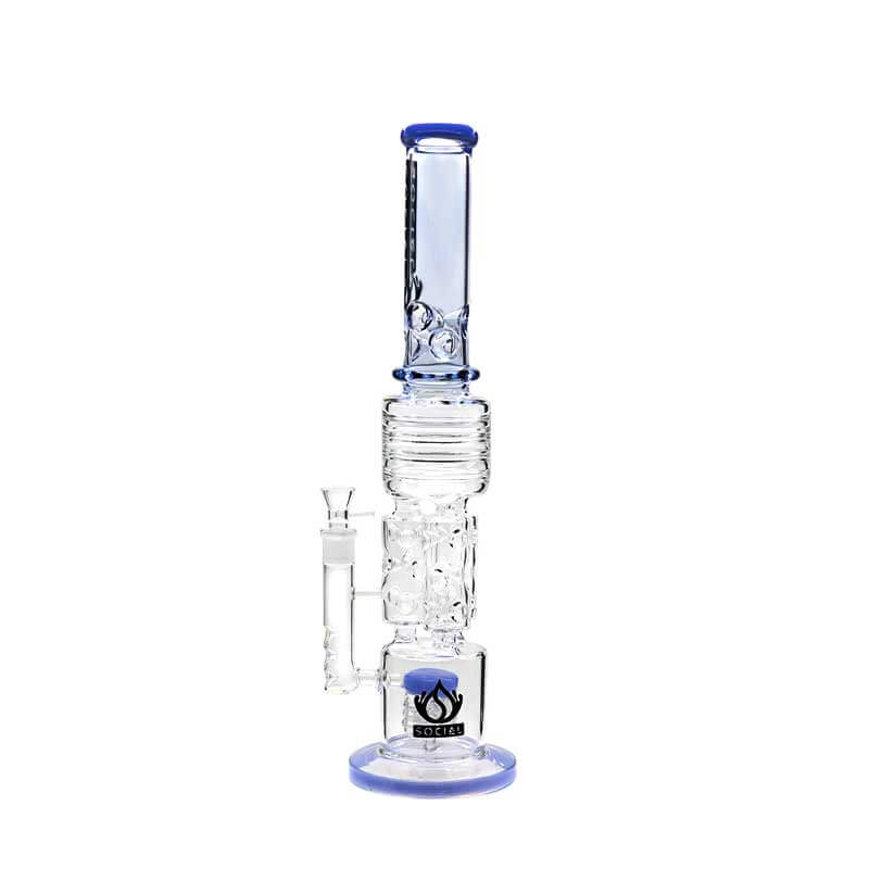 Social LICH KING Triple Ice Catcher Waterpipe (A950) | 21 inch | Assorted Colors - image 4 of 5