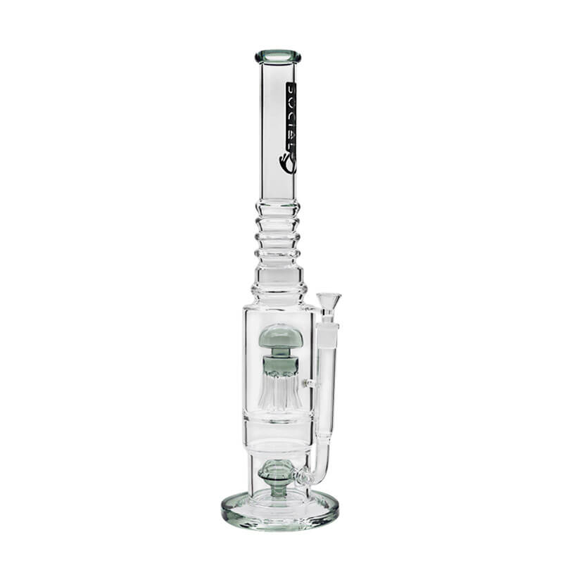 Social ABADDON Jelly Fish Perc Waterpipe (A981) | 18 inch | Assorted Colors - image 2 of 4
