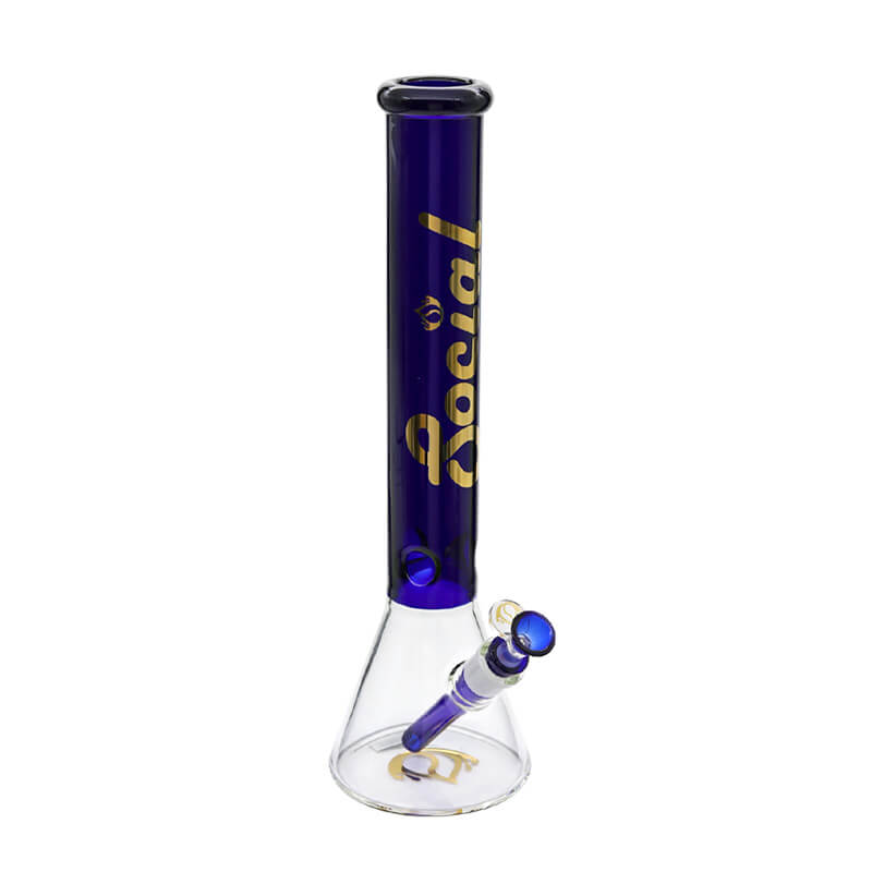 Social GOLD DUST 7mm Beaker Waterpipe (A7-09) | 16 inch | Assorted Colors - image 3 of 4