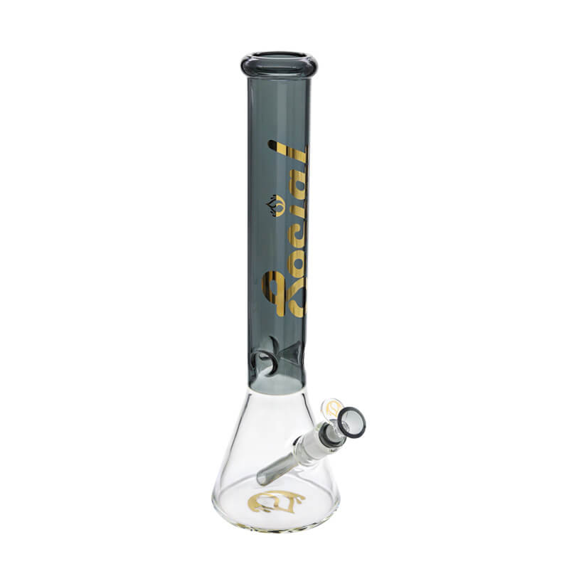 Social GOLD DUST 7mm Beaker Waterpipe (A7-09) | 16 inch | Assorted Colors - image 4 of 4