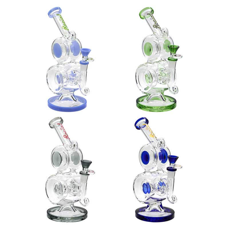 Social EYE OF SKADI Recycler Waterpipe (A7-10) | 9 inch | Assorted Colors - image 1 of 5