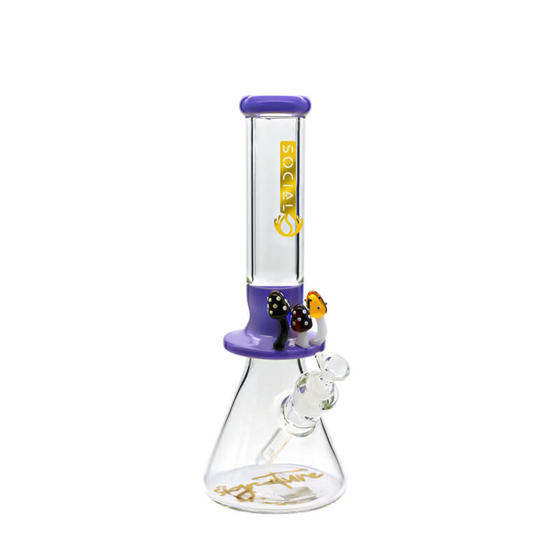 Social Signature Series MEEPO Mushrooms 9mm Beaker Waterpipe (A886) | 14 inch | Assorted Colors - image 2 of 5