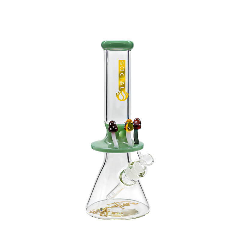 Social Signature Series MEEPO Mushrooms 9mm Beaker Waterpipe (A886) | 14 inch | Assorted Colors - image 3 of 5