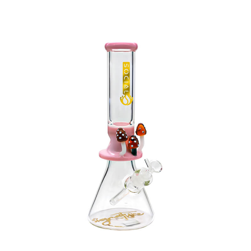 Social Signature Series MEEPO Mushrooms 9mm Beaker Waterpipe (A886) | 14 inch | Assorted Colors - image 4 of 5