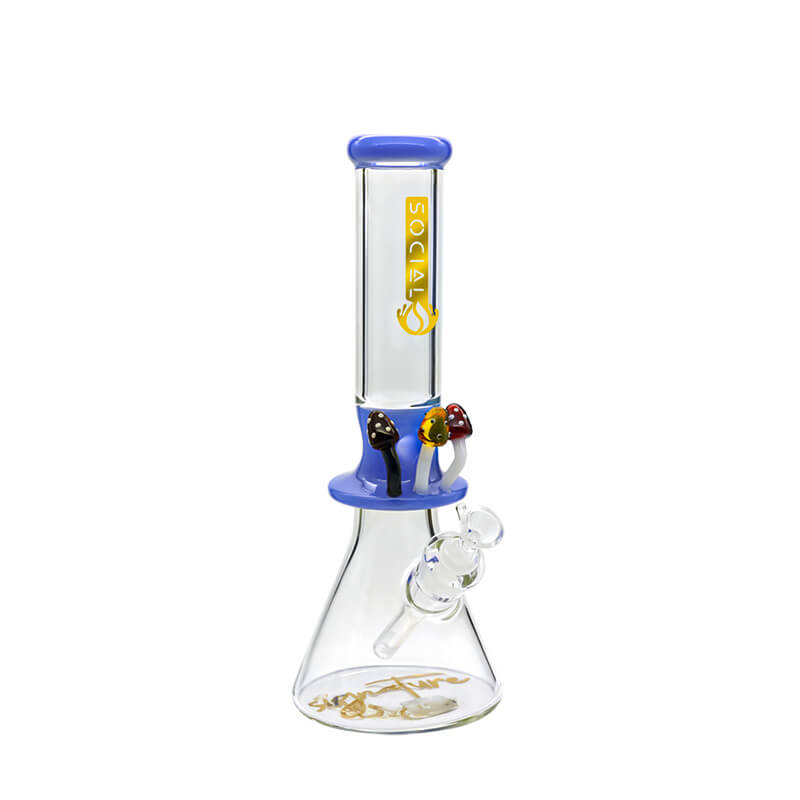 Social Signature Series MEEPO Mushrooms 9mm Beaker Waterpipe (A886) | 14 inch | Assorted Colors - image 5 of 5