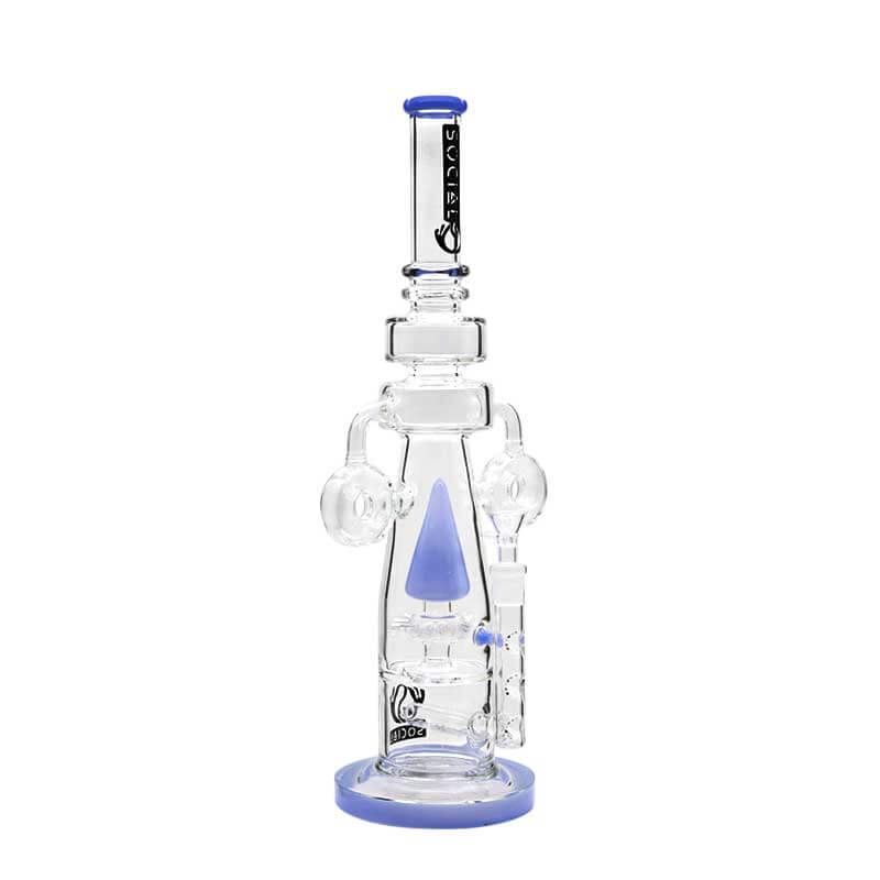Social EARTHSHAKER Dual Donut Sprinkler Cone Waterpipe (A277) | 18 inch | Assorted Colors - image 2 of 5